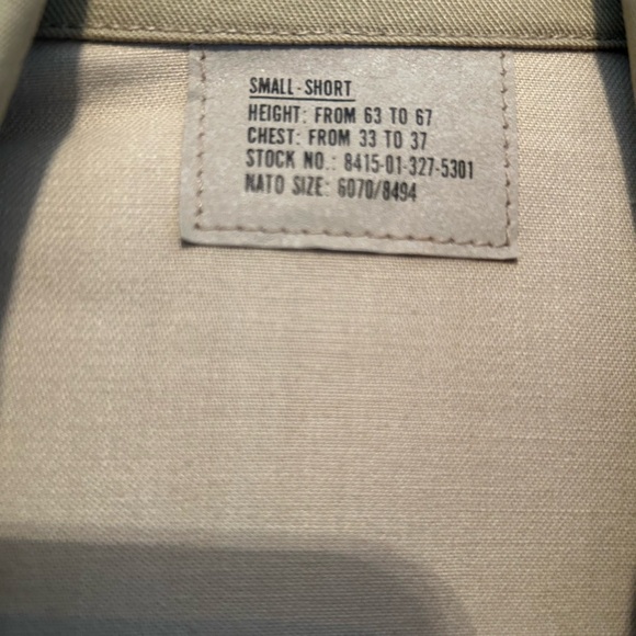 Desert Camouflage 3 color Combat Coat BDU Top size Small Short - Picture 4 of 5